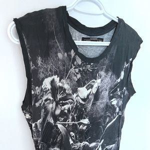 All Saints cotton T Shirt, Blk, size 2